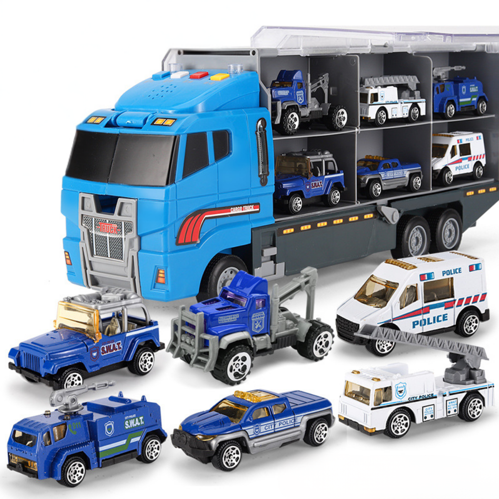 Metal Mini Truck Building Playset Toy Vehicle Carrier Kit