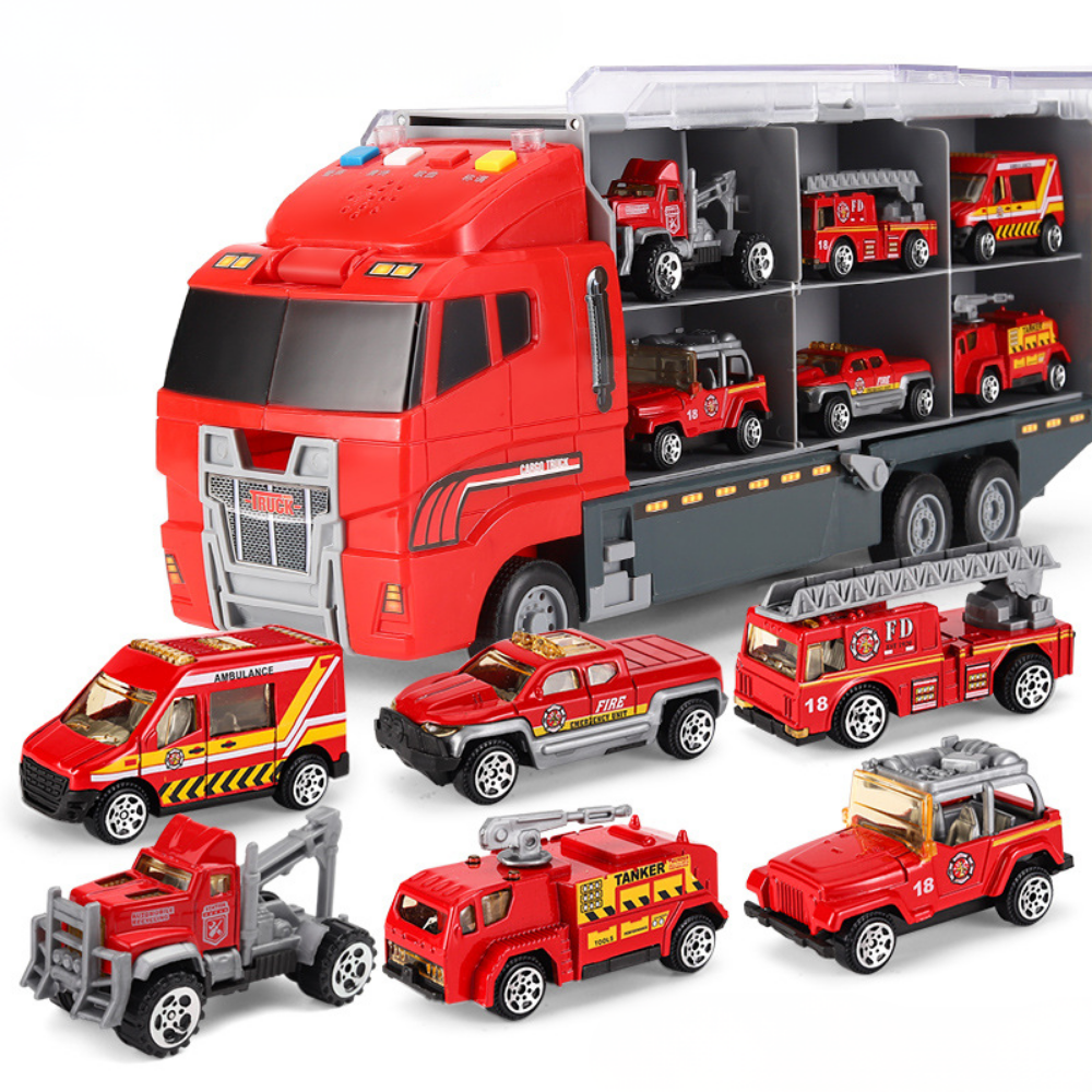 Metal Mini Truck Building Playset Toy Vehicle Carrier Kit