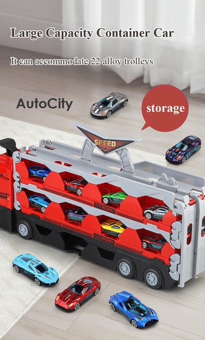 Toy Trailer with Cars - MegaTransporter 4