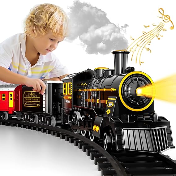 Fun Kids Electric Train Set with Interactive Toys - Lusomart