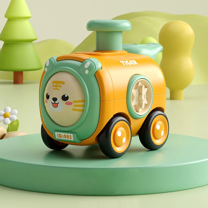 TrackMates – Animal-themed toy train with face-changing function and whistle extension 2