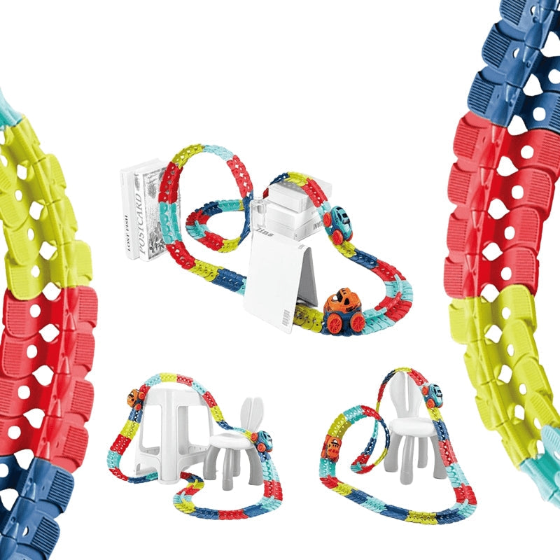 TrackWhiz – Flexible race track set with 360° car movement and custom layout options 5