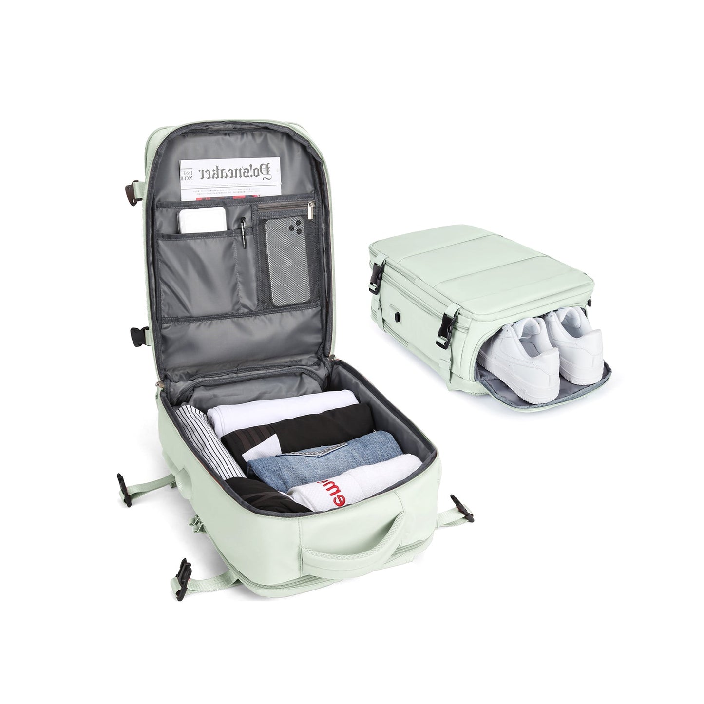 Spacious Smart Expanding Travel Backpack for Men Women