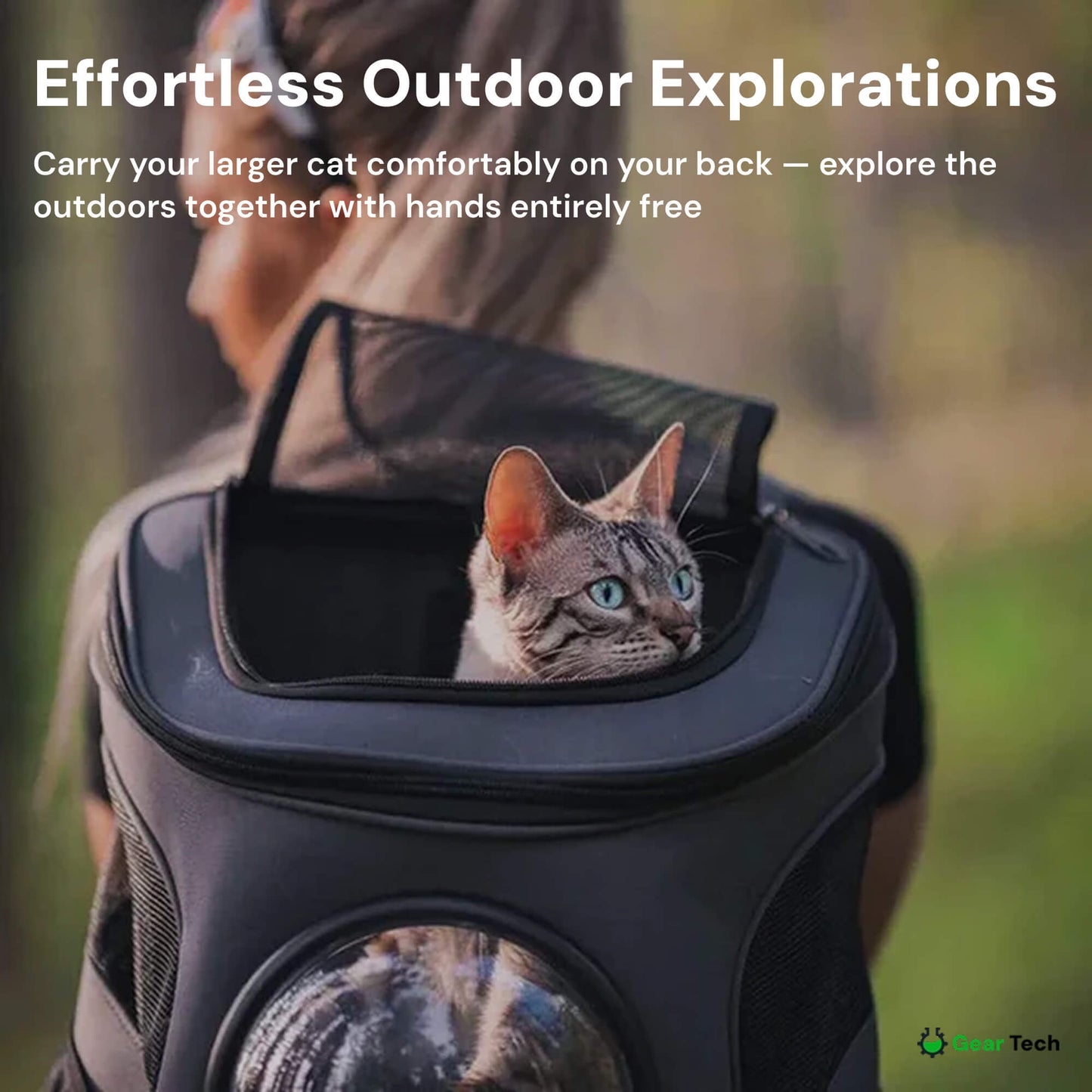 Comfortable, Spacious Cat Hiking Backpack For Outdoor Adventure