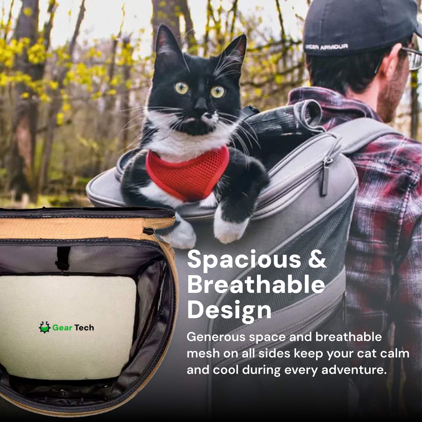Comfortable, Spacious Cat Hiking Backpack For Outdoor Adventure