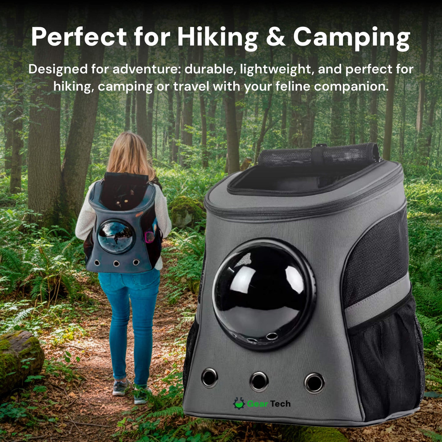 Comfortable, Spacious Cat Hiking Backpack For Outdoor Adventure