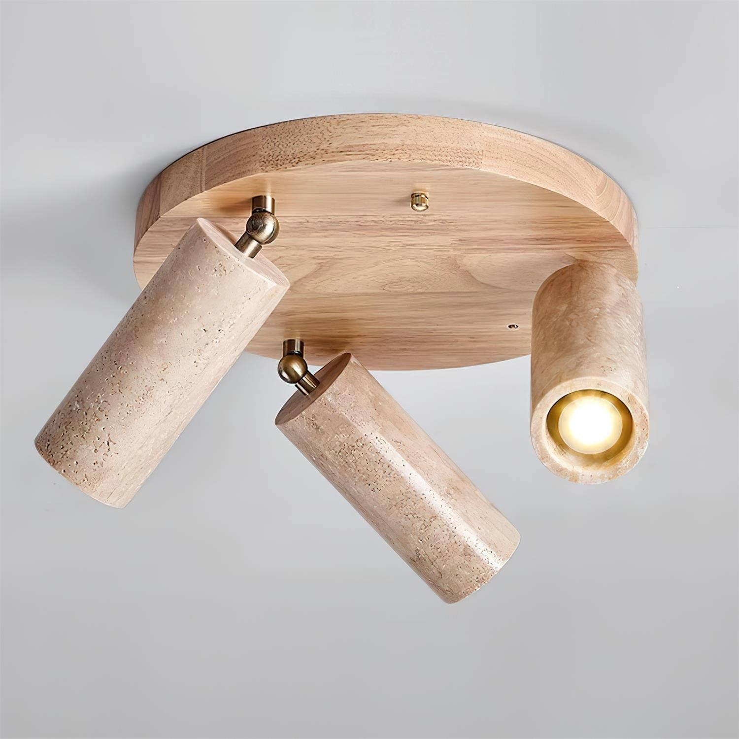 TravertineGlow | Elegant Adjustable Modern Ceiling Spotlight Lamp 6