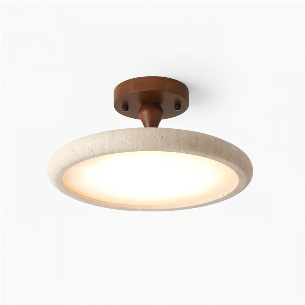 Luxury LED Ceiling Light with Wood Trim - Lusomart
