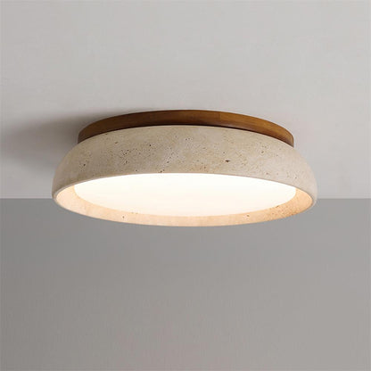TravertineGlow | Elegant Minimalist LED Flush Mount Ceiling Light Fixture 4