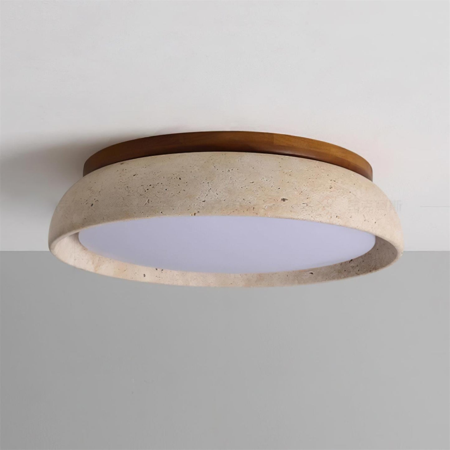 TravertineGlow | Elegant Minimalist LED Flush Mount Ceiling Light Fixture 6