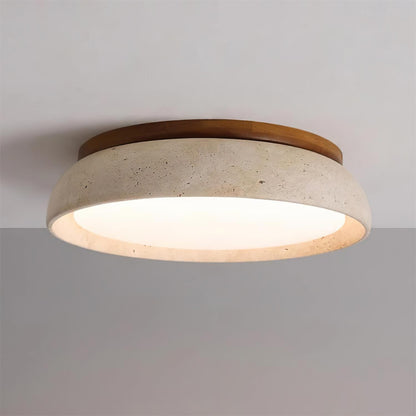 TravertineGlow | Elegant Minimalist LED Flush Mount Ceiling Light Fixture 7