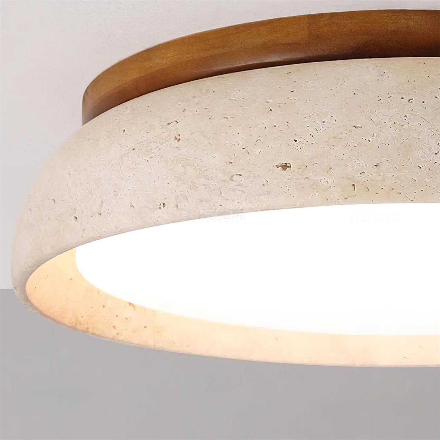 TravertineGlow | Elegant Minimalist LED Flush Mount Ceiling Light Fixture 8