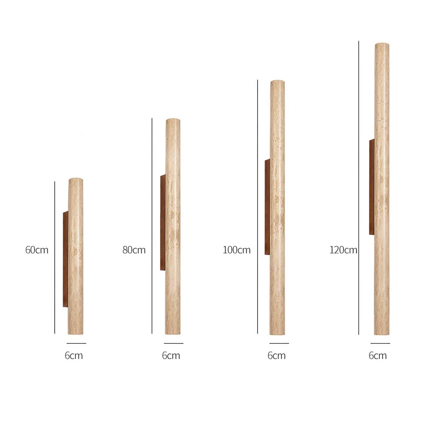 TravertineGlow | Elegant Minimalist Natural Stone Wall Sconce Light 3