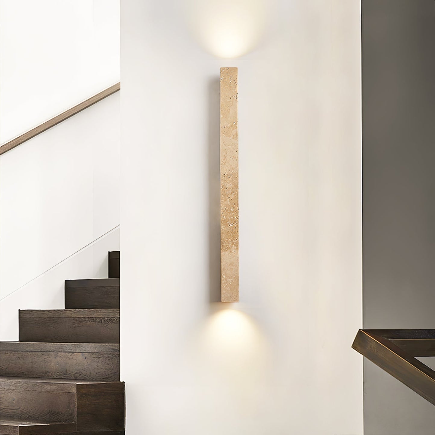 TravertineGlow | Elegant Minimalist Natural Stone Wall Sconce Light 6