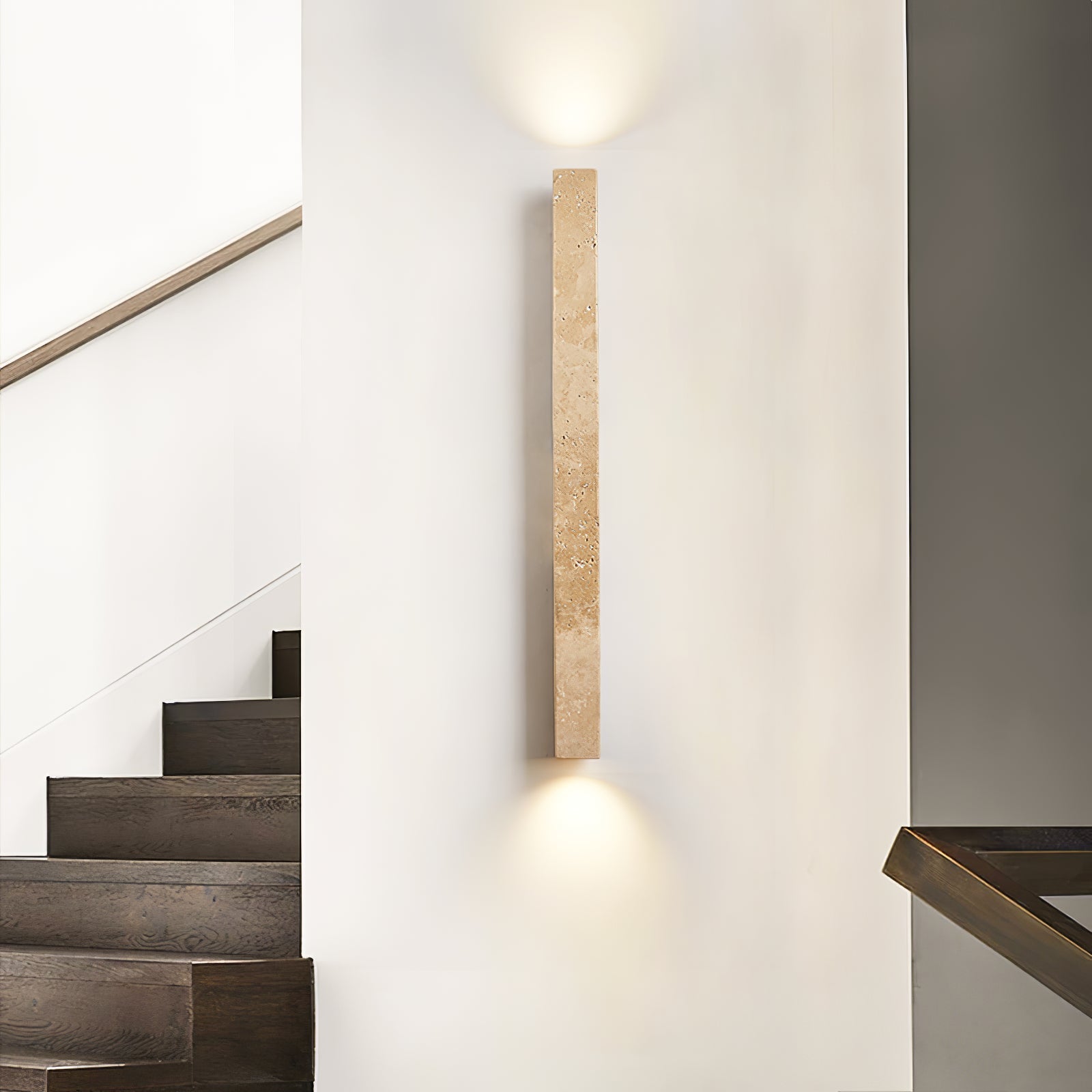 TravertineGlow | Elegant Minimalist Natural Stone Wall Sconce Light 6