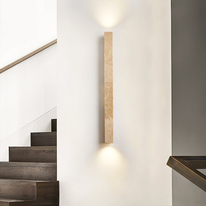 TravertineGlow | Elegant Minimalist Natural Stone Wall Sconce Light 6