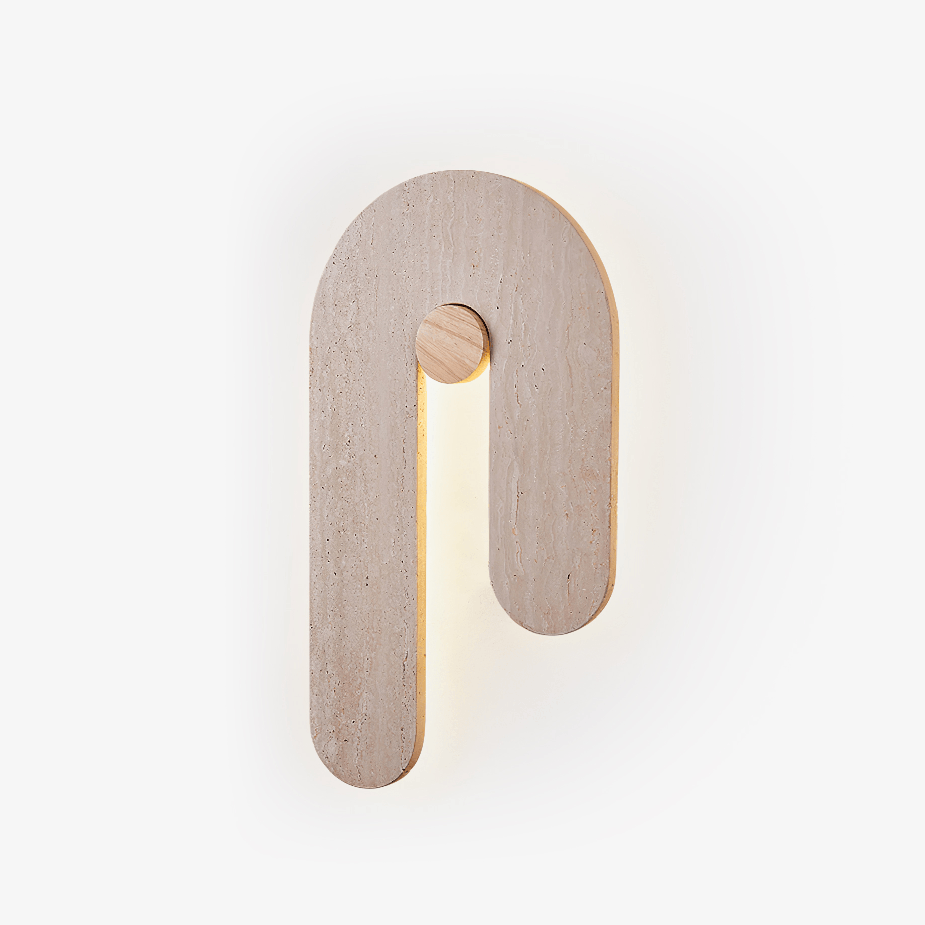 TravertineGlow | Elegant Minimalist U-Shaped Wall Sconce Lighting 1