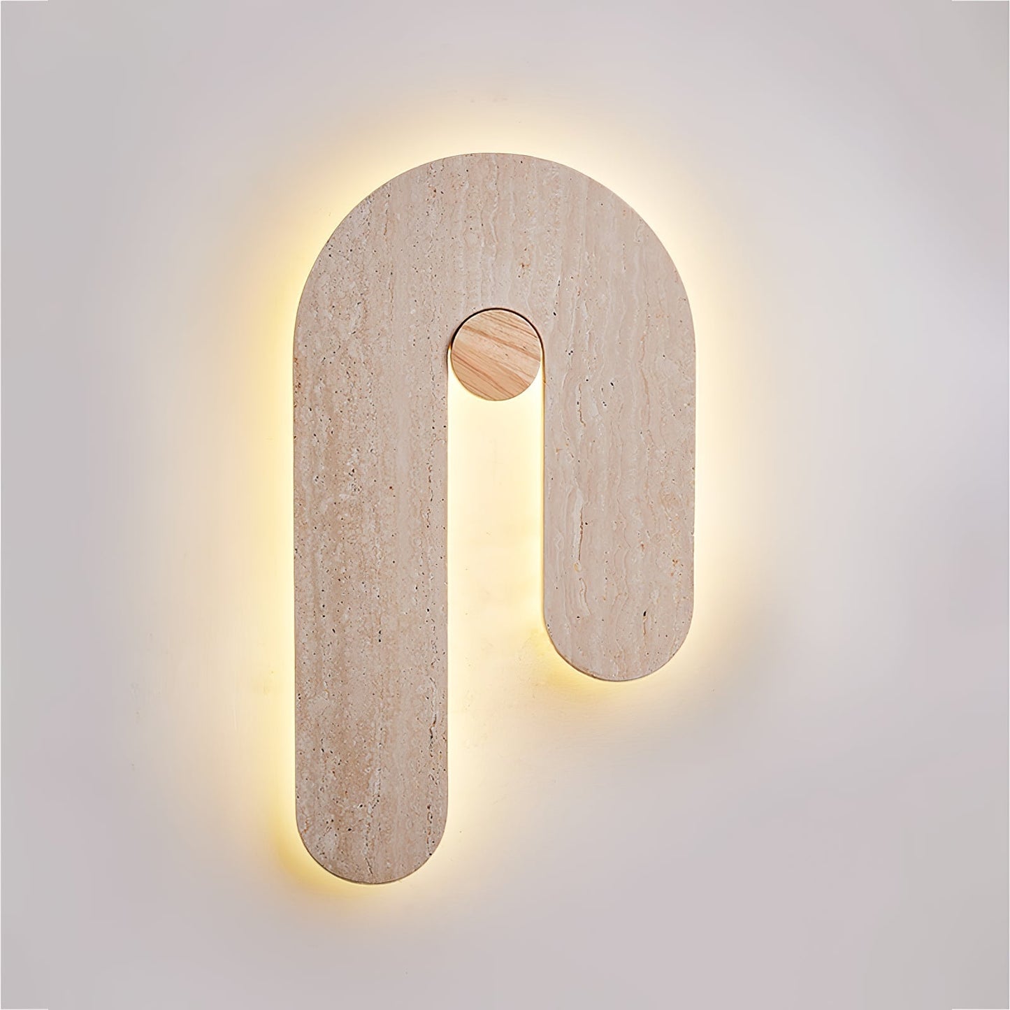 TravertineGlow | Elegant Minimalist U-Shaped Wall Sconce Lighting 3