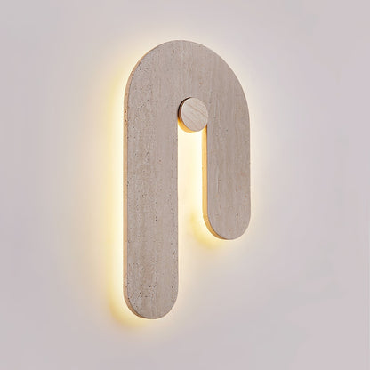 TravertineGlow | Elegant Minimalist U-Shaped Wall Sconce Lighting 4