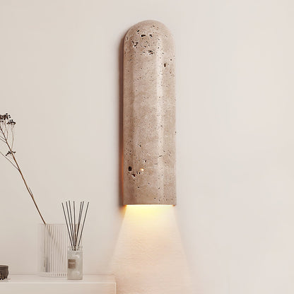 TravertineGlow | Elegant Minimalist Wall Sconce for Serene Bathroom Lighting 5