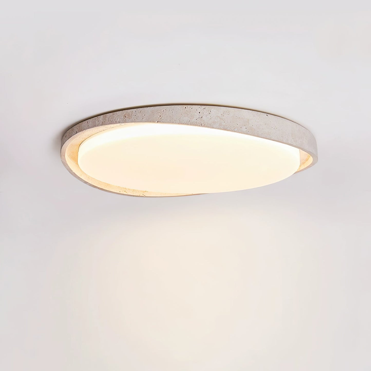TravertineGlow | Elegant Natural Stone Ceiling Light Fixture for Modern Interiors 9