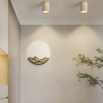 TravertineGlow | Elegant Natural Stone Flush Mount Ceiling Light Fixture 5