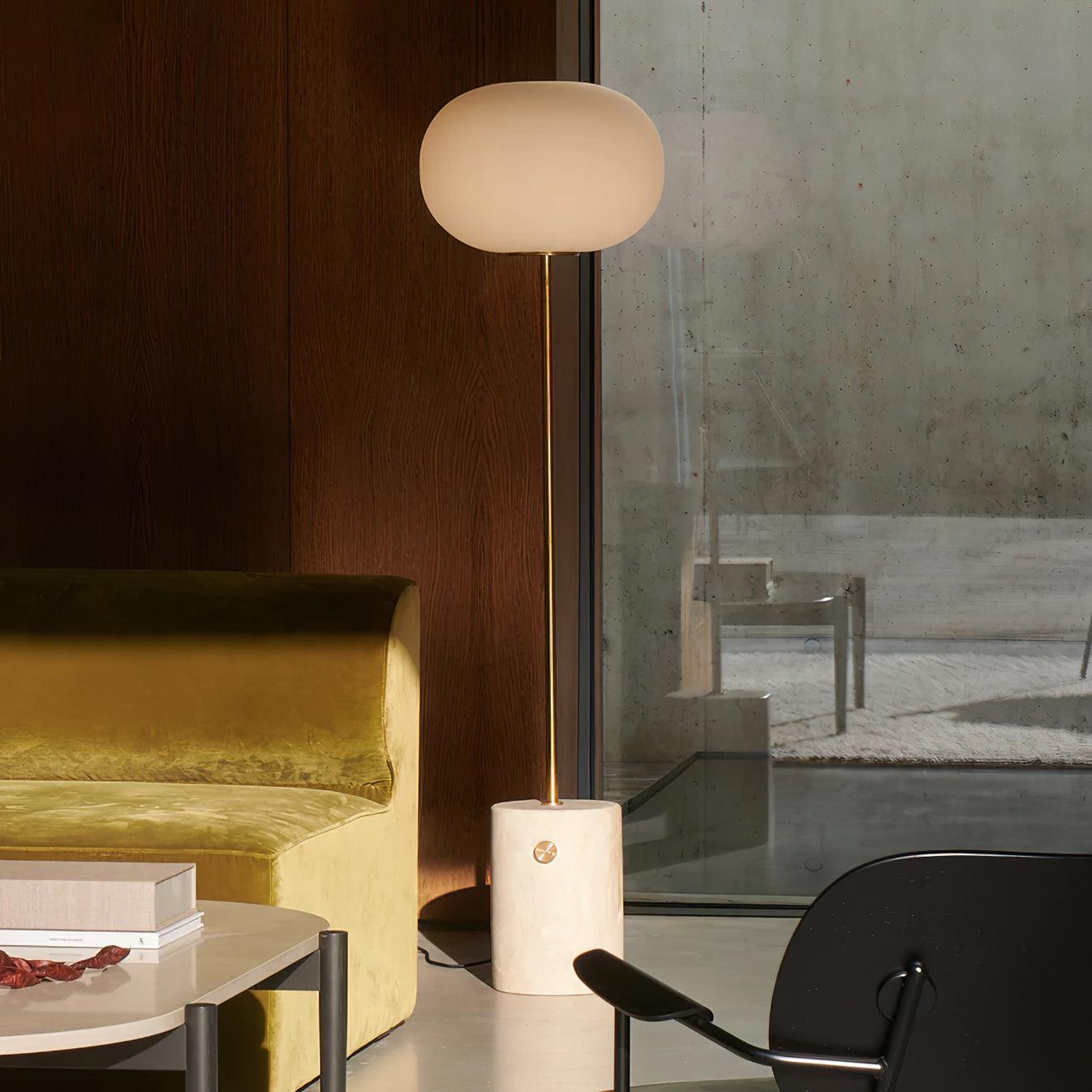 TravertineGlow | Elegant Unique Natural Stone Floor Lamp 4