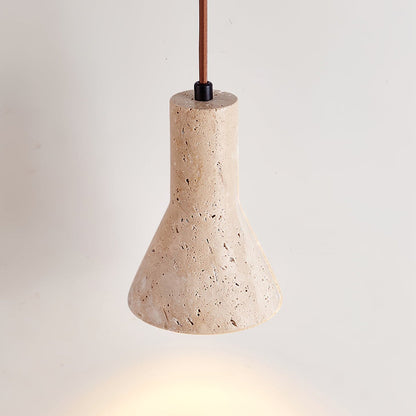TravertineGlow | Stylish Modern Yellow Stone Kitchen Pendant Light 6