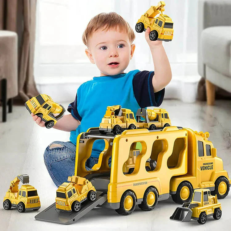 TruckTrail – Transport Toy Set with Lights and Sound Effects 3