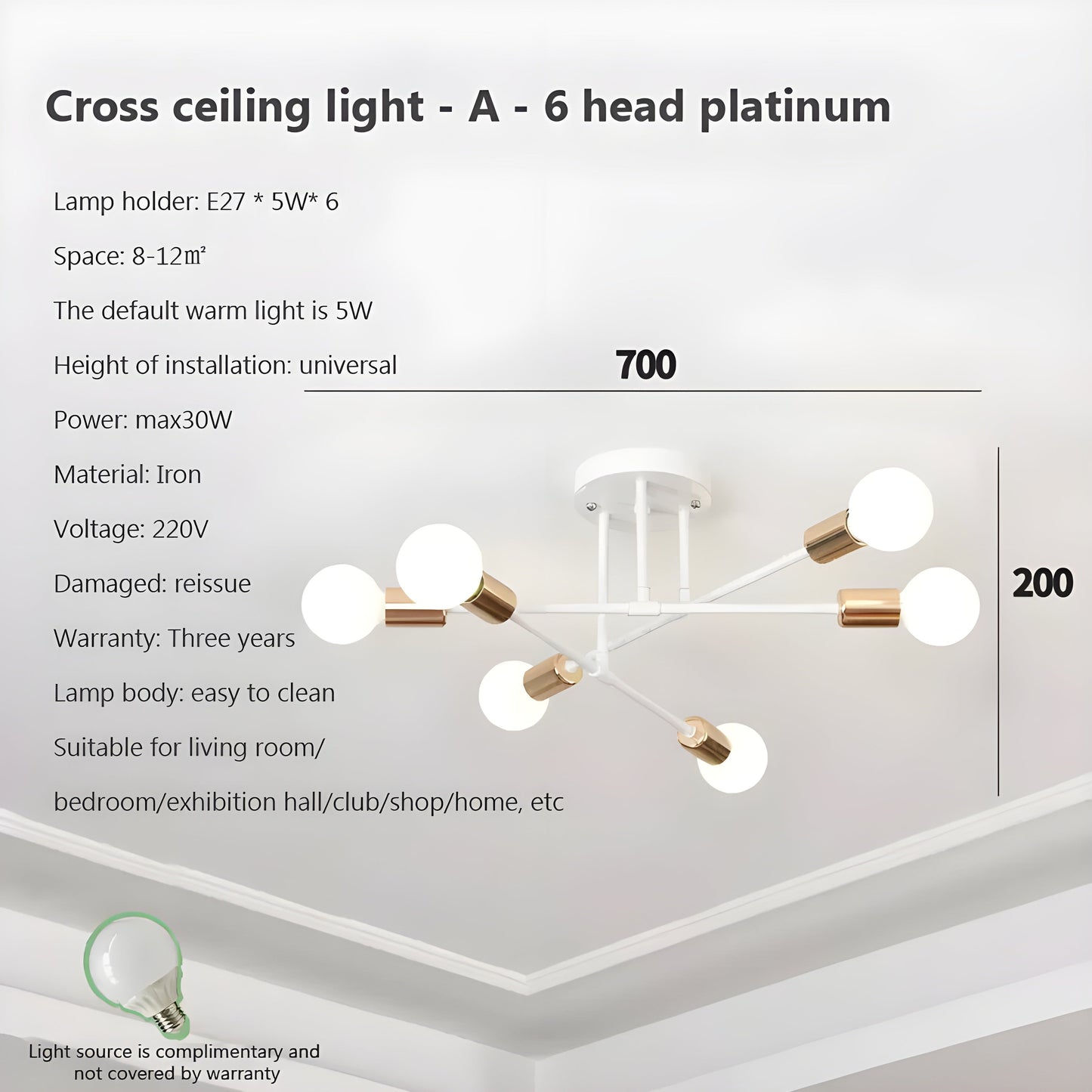 Stylish Gold Pendant Light Fixture