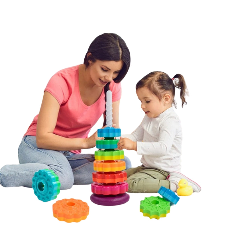 Tumble Disc Rivet Colorful Stacking Toy Disc Tower for Kids – Lusomart