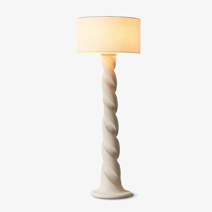 TwistLight | Elegant Minimalist Modern Floor Lamp with Fabric Shade 1