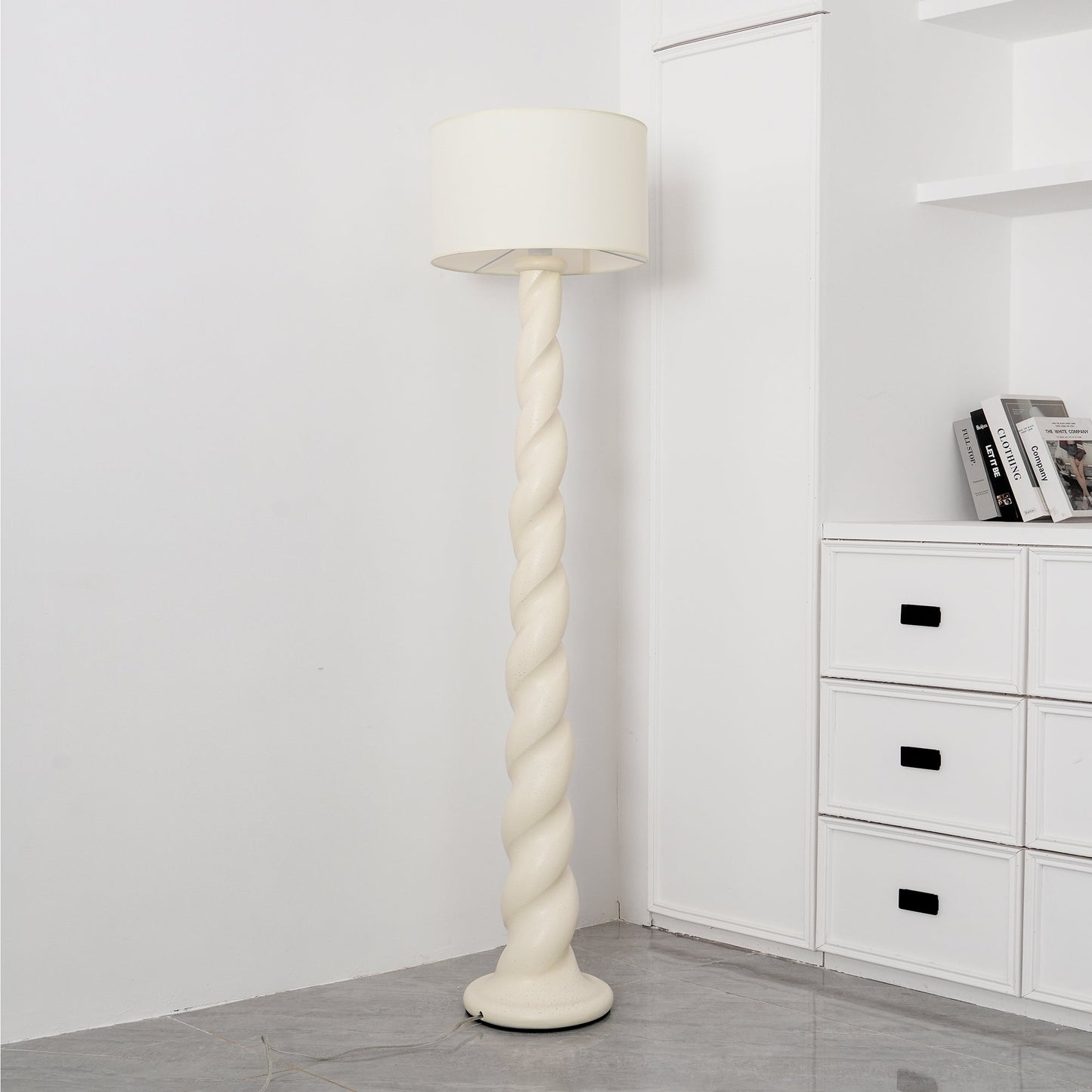 TwistLight | Elegant Minimalist Modern Floor Lamp with Fabric Shade 5