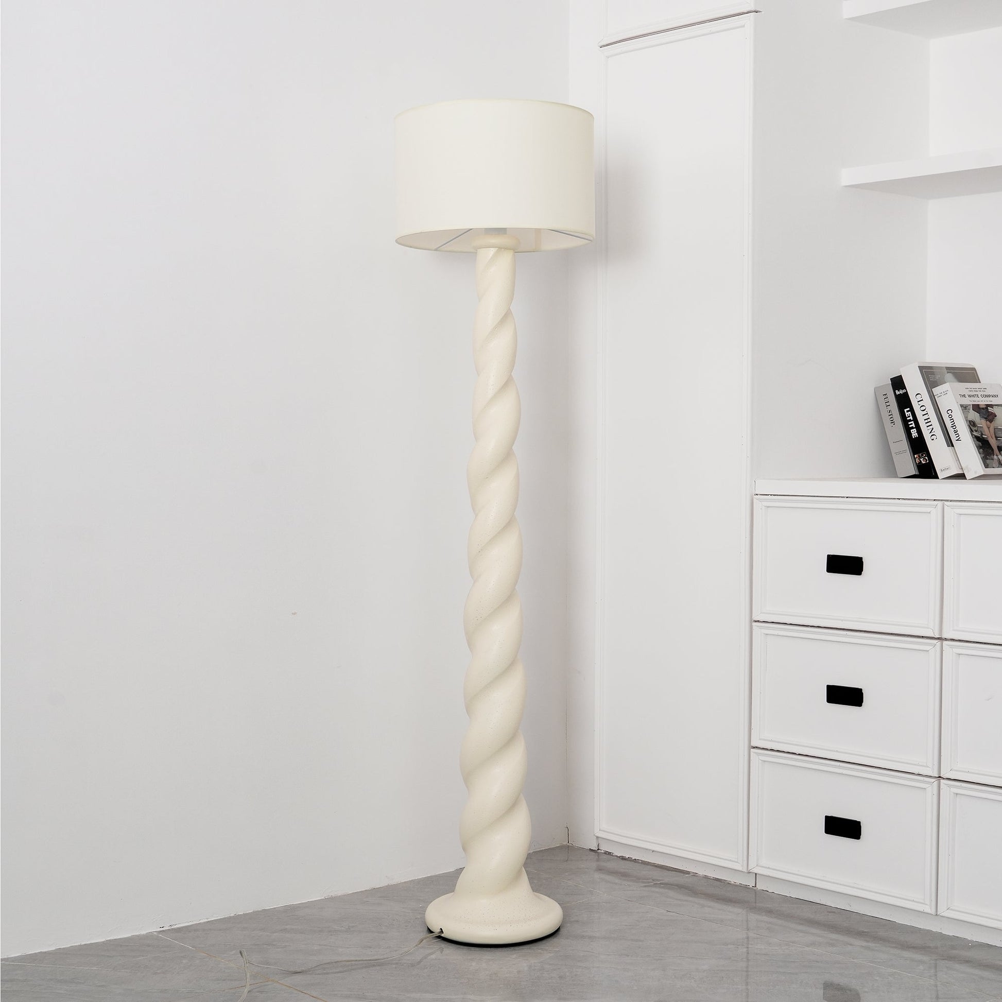 TwistLight | Elegant Minimalist Modern Floor Lamp with Fabric Shade 5