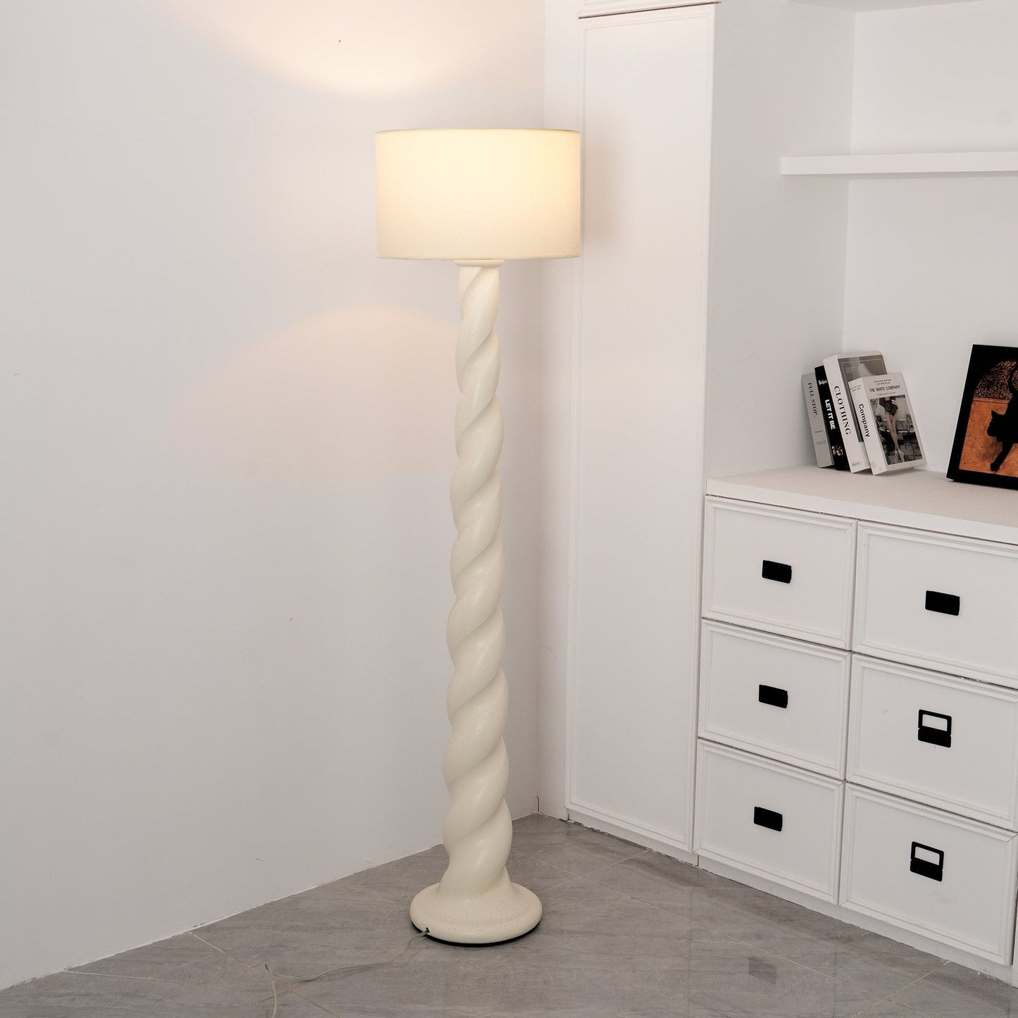 TwistLight | Elegant Minimalist Modern Floor Lamp with Fabric Shade 6