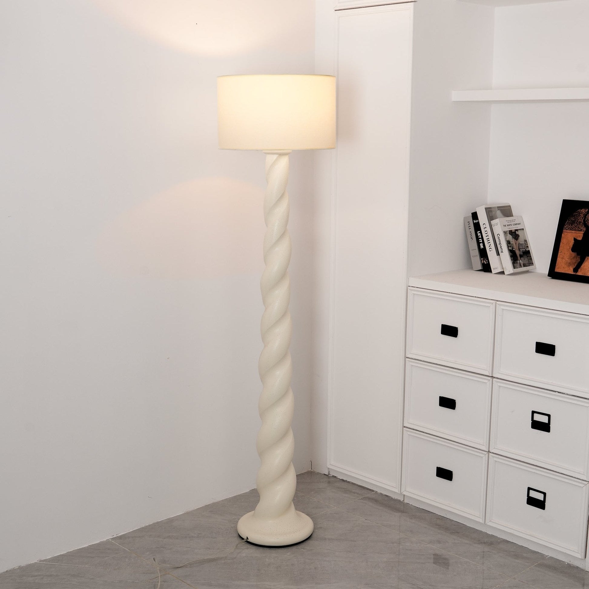 TwistLight | Elegant Minimalist Modern Floor Lamp with Fabric Shade 6