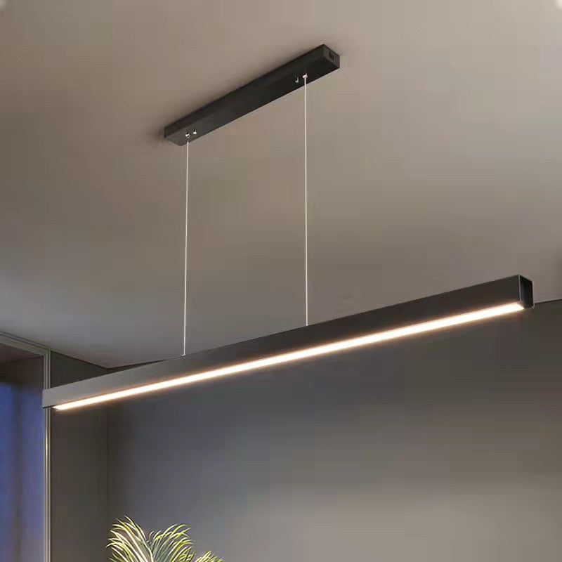 Sleek Black Modern Ceiling Light - Lusomart