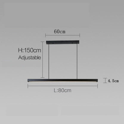 Sleek Black Modern Ceiling Light