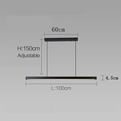 Sleek Black Modern Ceiling Light