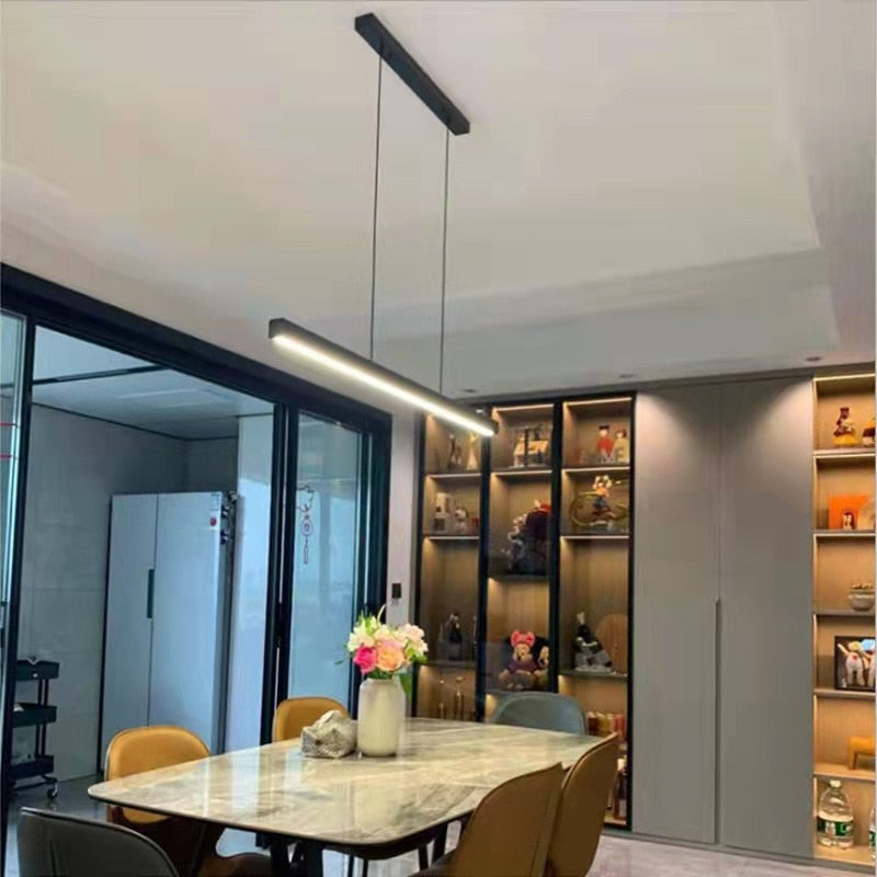 Sleek Black Modern Ceiling Light