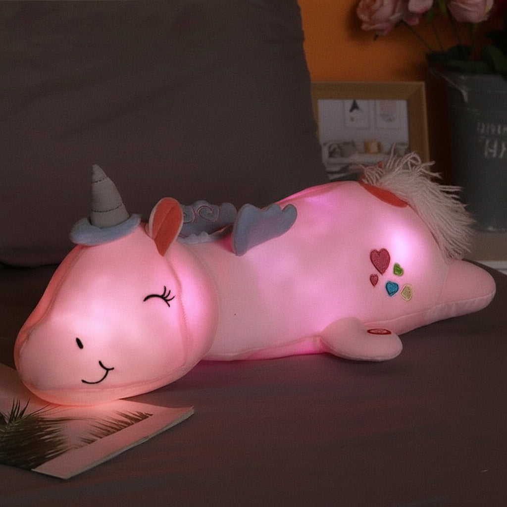 Cuddly Unicorn LED Nightlight Soft Toy Friend - Lusomart