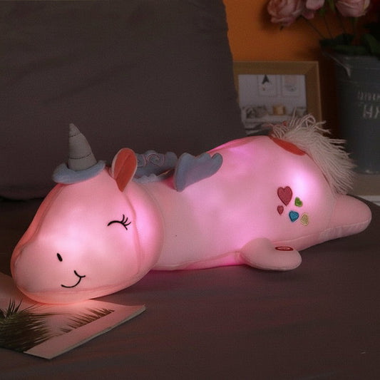 Cuddly Unicorn LED Nightlight Soft Toy Friend - Lusomart