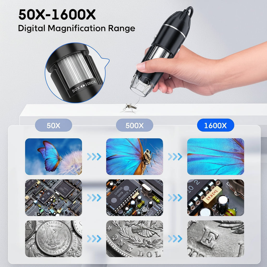 Compact USB Handheld Microscope HD Phone Camera Magnifier