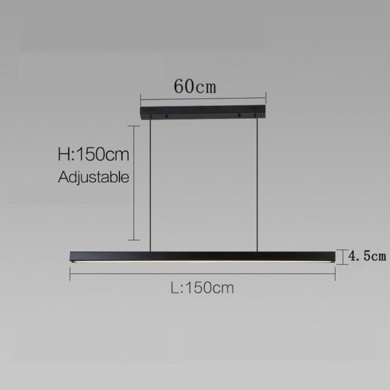 Sleek Black Modern Ceiling Light
