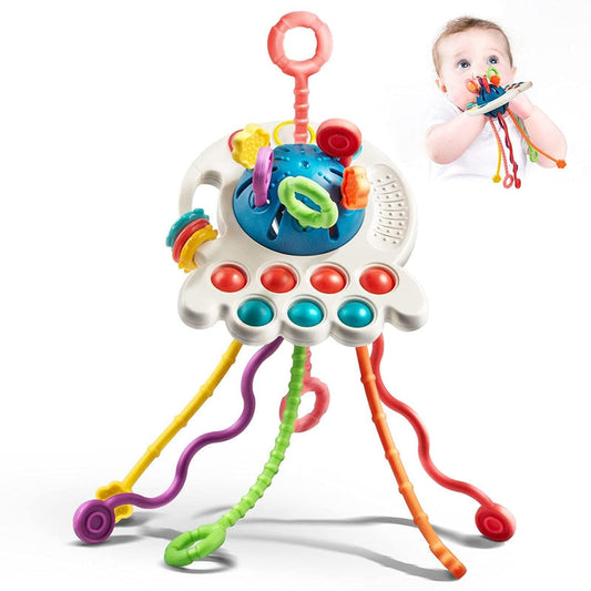Interactive Baby Toy with Pull Cords and Colorful Buttons - Lusomart