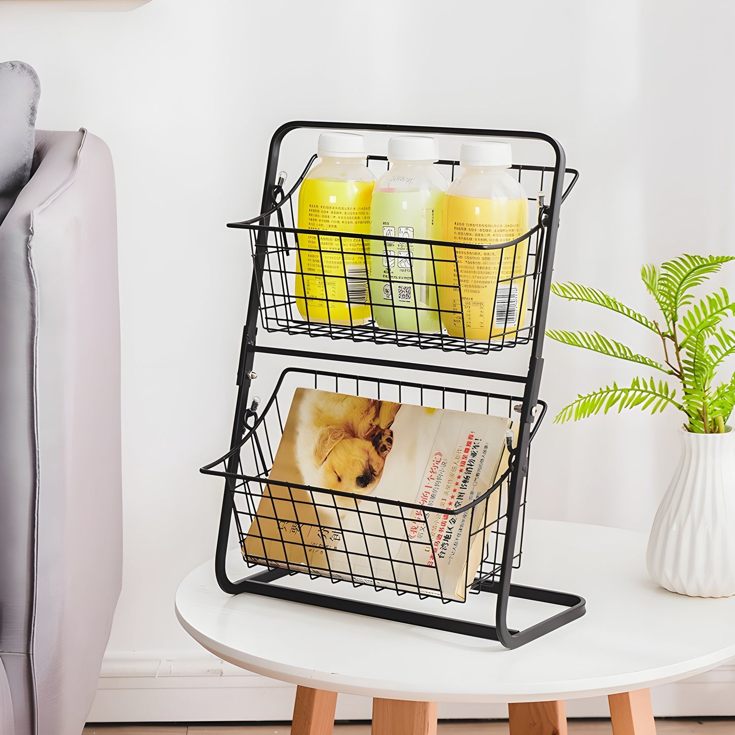Collapsible Kitchen Fruit and Veggie Storage Basket