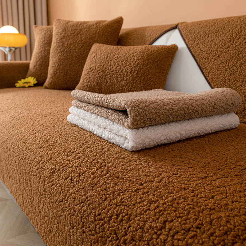Plush Fleece Sofa Throw Cover 90x160 cm