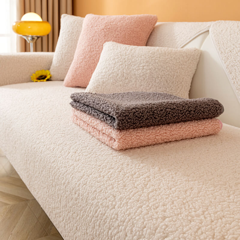 Plush Fleece Sofa Throw Cover 90x160 cm