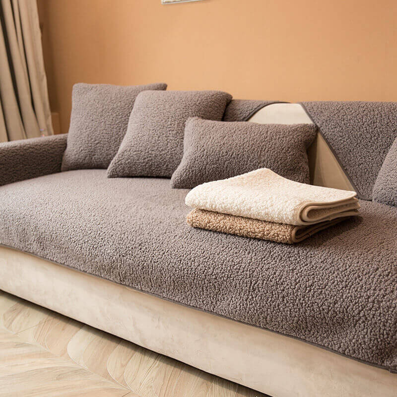 Plush Fleece Sofa Throw Cover 90x160 cm