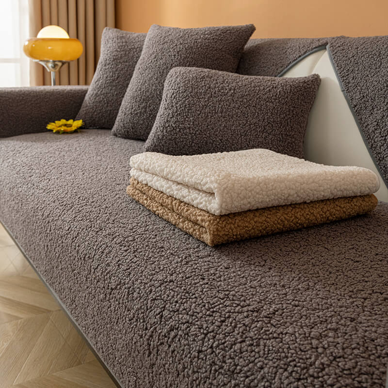 Plush Fleece Sofa Throw Cover 90x160 cm